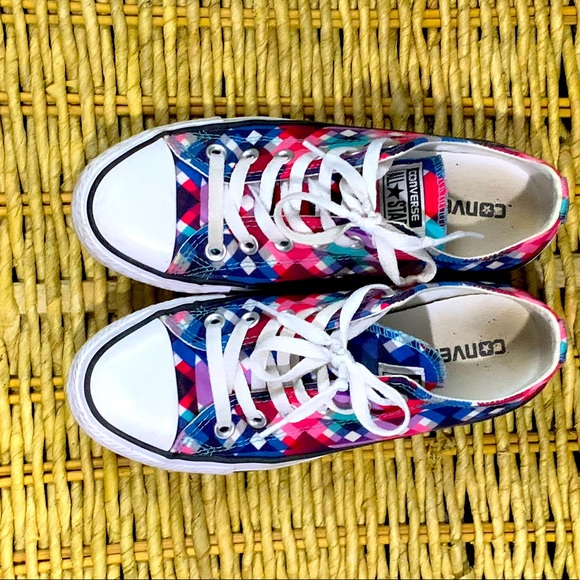 Converse Multicolor Plaid Women's Shoes - Picture 1 of 8